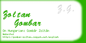 zoltan gombar business card