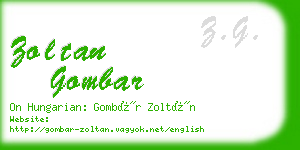 zoltan gombar business card